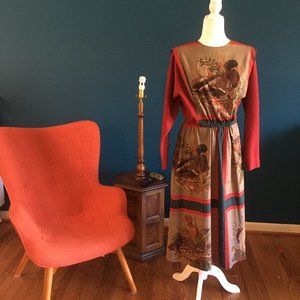 Handmade vintage dress featuring a duck print